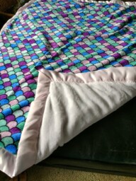 Minky Mermaid Baby Blanket