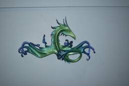 Leather Dragon Sea Serpent Wall Hanging - 14 Inch Wingspan This One Available Now