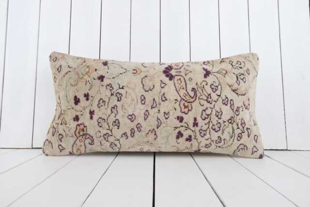 12x24 Vintage Turkish Kilim Lumbar Pillow Cover Bohemian Cushion - image 1