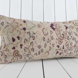 12x24 Vintage Turkish Kilim Lumbar Pillow Cover Bohemian Cushion - thumbnail 2