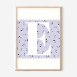 Personalised Girls Bluebell Initial For Room, Nursery Or Playroom - Print Only - thumbnail 2