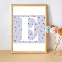Personalised Girls Bluebell Initial For Room, Nursery Or Playroom - Print Only - thumbnail 3
