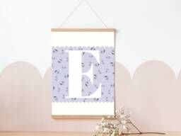 Personalised Girls Bluebell Initial For Room, Nursery Or Playroom - Print Only - thumbnail 1