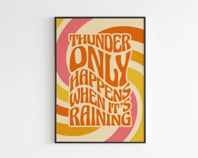 Fm Inspired - Dreams Thunder Only Happens Lyrics Music A3 A4 A5 Wall Art Poster Print - image 1