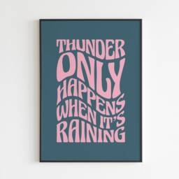 Fm Inspired - Dreams Thunder Only Happens Lyrics Music A3 A4 A5 Wall Art Poster Print - thumbnail 2