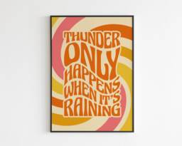 Fm Inspired - Dreams Thunder Only Happens Lyrics Music A3 A4 A5 Wall Art Poster Print - thumbnail 1