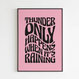 Fm Inspired - Dreams Thunder Only Happens Lyrics Music A3 A4 A5 Wall Art Poster Print - thumbnail 3