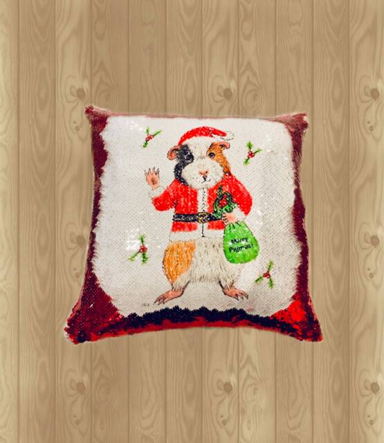 New, Guinea Pig, Cushion, Sequin Christmas Gifts, Magic Reveal, Mermaid Pig Pillow, Cushion Cover - image 1