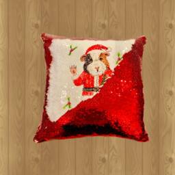 New, Guinea Pig, Cushion, Sequin Christmas Gifts, Magic Reveal, Mermaid Pig Pillow, Cushion Cover - thumbnail 2