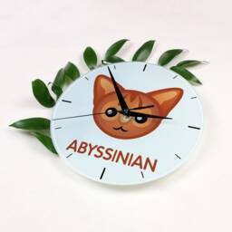 A Clock With A Abyssinian Cat. New Collection The Cute Art-Dog Cat - thumbnail 2