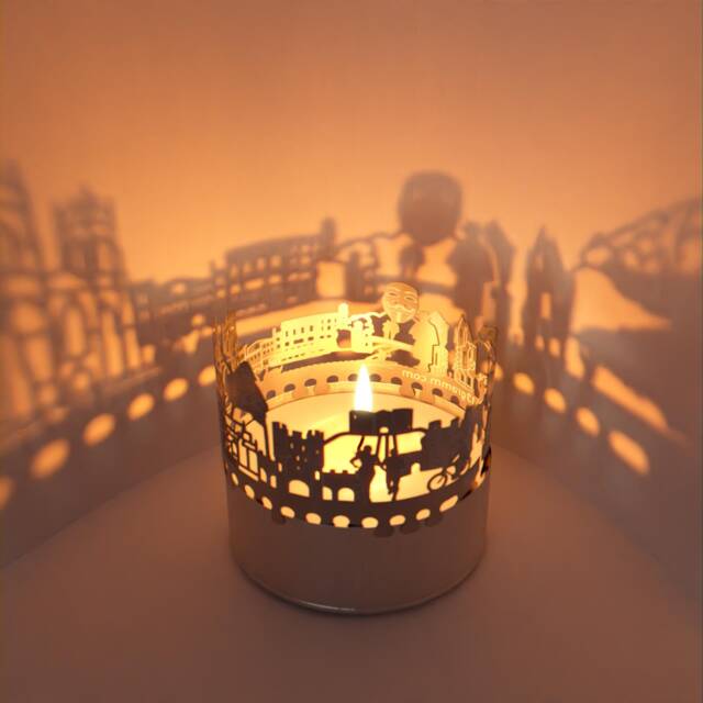 York Skyline Shadow Play - Beautiful Candle Attachment With Iconic Silhouettes, Perfect Souvenir For Fans Of York - image 1