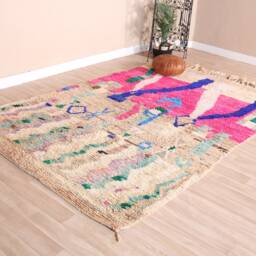Vintage Purple Boujaad Rug, Authentic Moroccan Rug 5x8 Ft - thumbnail 3