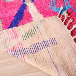 Vintage Purple Boujaad Rug, Authentic Moroccan Rug 5x8 Ft - thumbnail 4