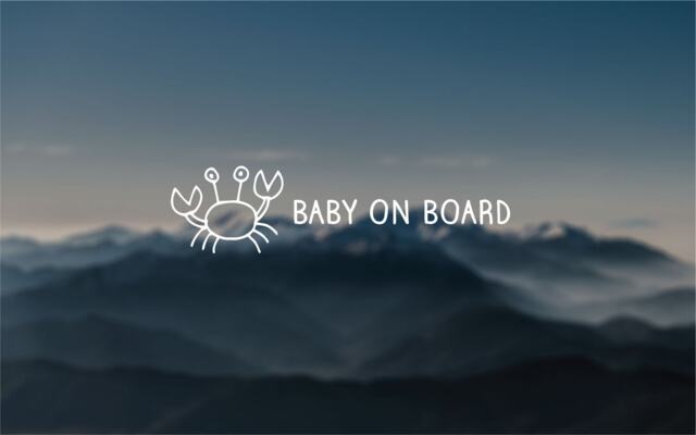 Baby On Board Decal, Crab Nature Wall Car Baby Window Shower Gift, Pregnancy - image 1