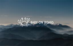 Baby On Board Decal, Crab Nature Wall Car Baby Window Shower Gift, Pregnancy - thumbnail 1