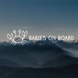 Baby On Board Decal, Crab Nature Wall Car Baby Window Shower Gift, Pregnancy - thumbnail 2