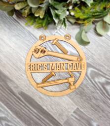 Personalised Man Cave Sign, Wooden Wall Art, Grandparent Gift - thumbnail 1