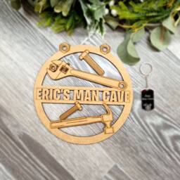 Personalised Man Cave Sign, Wooden Wall Art, Grandparent Gift - thumbnail 2