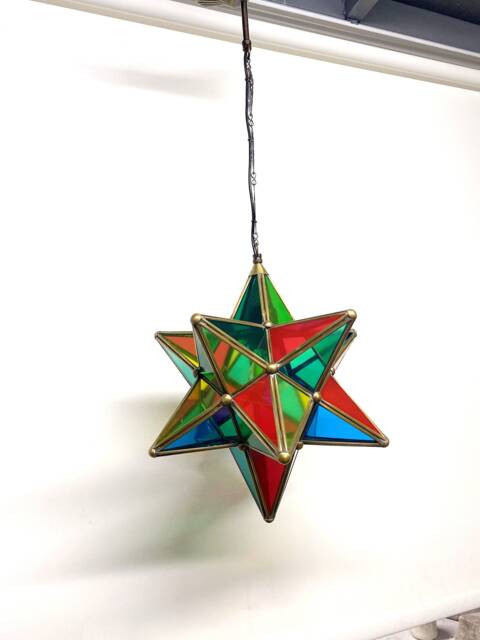 Star Lamp, Star Lighting, Hanging Lamp, Moroccan Light, Moroccan Lighting, Moroccan Lamp, Moroccan Lantern, Star Pendant, Glass Pendant - image 1
