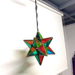 Star Lamp, Star Lighting, Hanging Lamp, Moroccan Light, Moroccan Lighting, Moroccan Lamp, Moroccan Lantern, Star Pendant, Glass Pendant - thumbnail 3