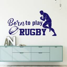 Rugby Wall Art Stickers, Boys Sports Decor - thumbnail 2