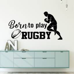 Rugby Wall Art Stickers, Boys Sports Decor - thumbnail 1