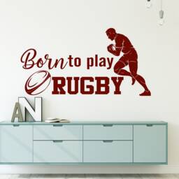 Rugby Wall Art Stickers, Boys Sports Decor - thumbnail 3