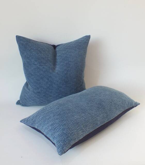 Indigo Block Print Hmong Blue Pillow Cover Handmade Ethnic Cushions Throw Pillow Decorative, Lumbar Cushion, Scatter Cushions, Ethnic Fabrics - image 1