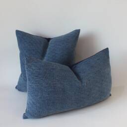Indigo Block Print Hmong Blue Pillow Cover Handmade Ethnic Cushions Throw Pillow Decorative, Lumbar Cushion, Scatter Cushions, Ethnic Fabrics - thumbnail 3
