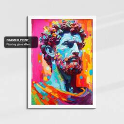 Vibrant Marcus Aurelius Roman Stoic Philosopher Oil Painting Framed Poster Print & Canvas Wall Decor Art Bedroom Home Interior Gift - thumbnail 3