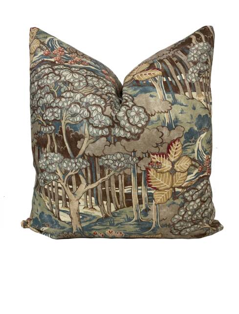 G.p & J Baker Ruskin Cotton Teal Decorative Cushion Cover Pillow - image 1