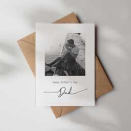 Personalised Dad Print Fathers Day Gift Custom Daddy Photo First Card Present For Dads From Kids - thumbnail 3
