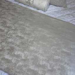 Elegant Champagne Silver Bed Runner Luxury Throw Scarf Comforter, Double - King Size Runner, Bedding Curico - thumbnail 4