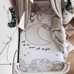 Crib Sheet, Flower, Flower Wreath, Floral Design, Sheet Baby Girl, Bedding, Birth Announcement, Organic Sheet, Showergift - thumbnail 3