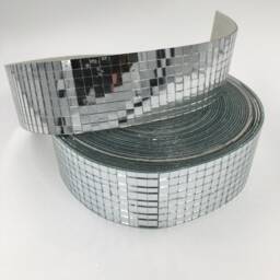 Real Glass Craft Mini Square Mirrors Silver Mosaic Tiles Mirror Sheets Sticker - thumbnail 3