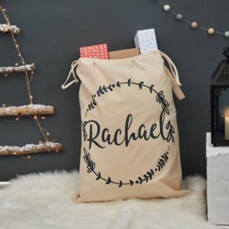 Personalised Christmas Wreath Sack - thumbnail 2