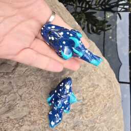 Coelacanth Christmas Ornament With Glow in The Dark Eyes & Spots - thumbnail 4