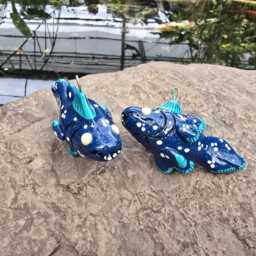 Coelacanth Christmas Ornament With Glow in The Dark Eyes & Spots - thumbnail 2