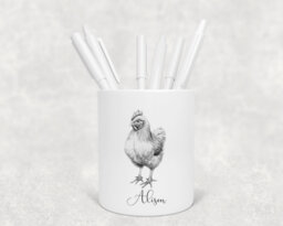 Personalised Pencil Drawing Sketched Chicken Pot, Ideal Gift, Birthday - thumbnail 1