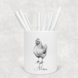 Personalised Pencil Drawing Sketched Chicken Pot, Ideal Gift, Birthday - thumbnail 3
