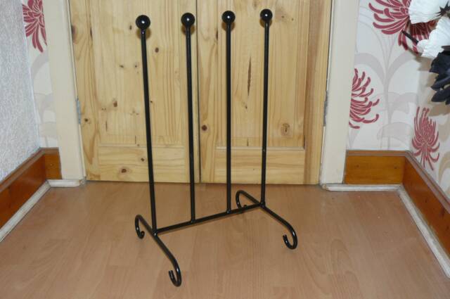 Wellington Boot Holder Storage Rack Round Bar 2 Pair Metal Fully Welded - image 1