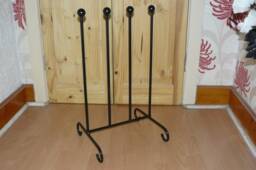 Wellington Boot Holder Storage Rack Round Bar 2 Pair Metal Fully Welded - thumbnail 1