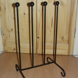 Wellington Boot Holder Storage Rack Round Bar 2 Pair Metal Fully Welded - thumbnail 4