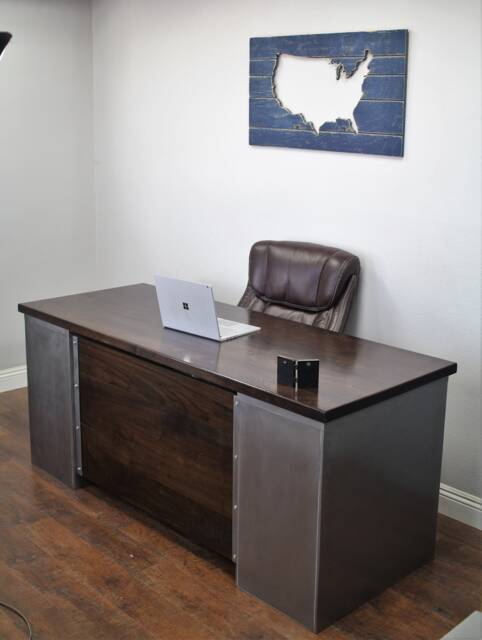 Modesty Panel For Our Desks - Solid Wood Rustic/Industrial Urban Furniture Office Farmhouse - image 1