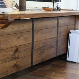 Modesty Panel For Our Desks - Solid Wood Rustic/Industrial Urban Furniture Office Farmhouse - thumbnail 2
