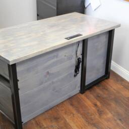 Modesty Panel For Our Desks - Solid Wood Rustic/Industrial Urban Furniture Office Farmhouse - thumbnail 3