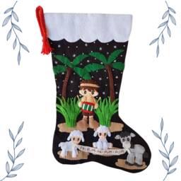Little Drummer Boy Felt Christmas Stocking - Personalized