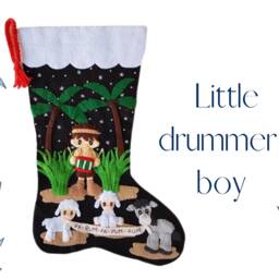 Little Drummer Boy Felt Christmas Stocking - Personalized - thumbnail 2
