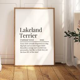Lakeland Terrier Definition Print, Wall Print For Owner, Mum, Print - thumbnail 1
