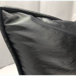 Silver Solid Fabric With Self Welt Custom Pillow - thumbnail 4